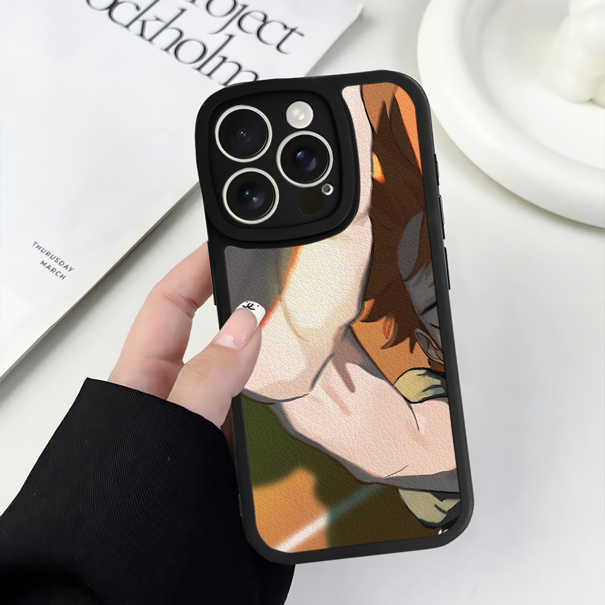 （画像用） ハイキュー!! Haikyu!! 【iPhone 16シリーズ対応】シリコンスマホケース（レザー調） 材質：シリコン